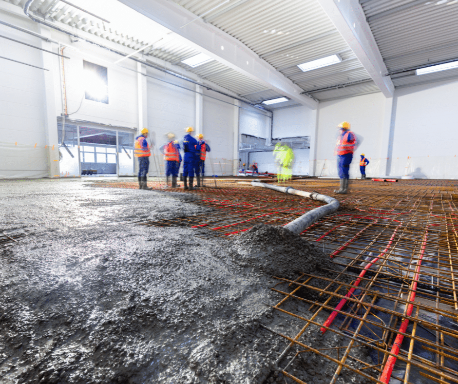 concrete floor screeds installation in Birmingham business building by GM Floor Screeds